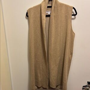 Camber & Grace Elegant Tan Open Front wool blended Cardigan